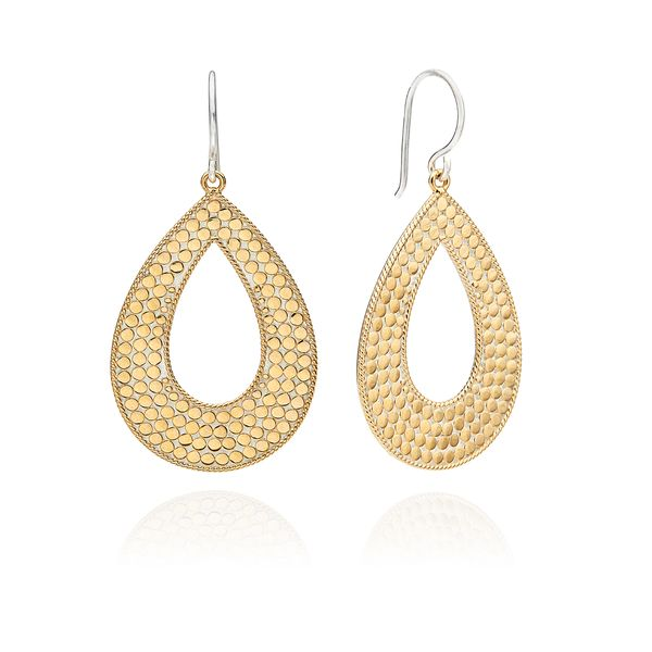 Anna Beck Classic Large Open Drop Earrings - Gold Steve Lennon & Co Jewelers  New Hartford, NY