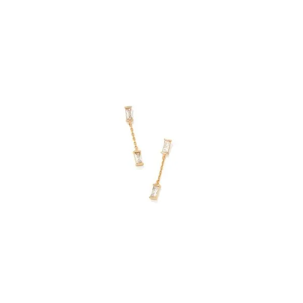 Kendra Scott Juliette Drop Earrings Gold White Crystal Steve Lennon & Co Jewelers  New Hartford, NY