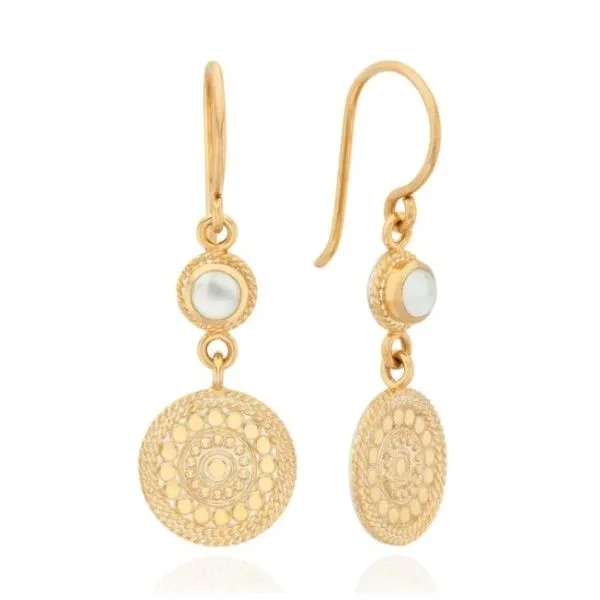 Anna Beck Mother Of Pearl And Disc Drop Earrings Sterling Si Steve Lennon Co Jewelers New Hartford NY