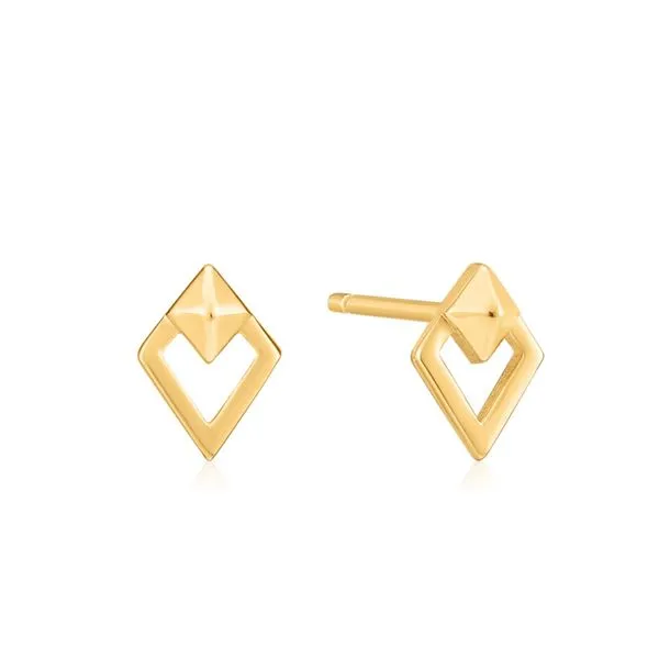 Ania Haie Gold Spike Diamond Stud Earrings Steve Lennon & Co Jewelers  New Hartford, NY
