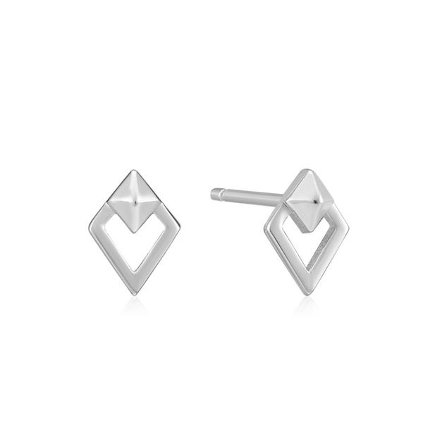 Ania Haie Silver Spike Diamond Stud Earrings Steve Lennon & Co Jewelers  New Hartford, NY