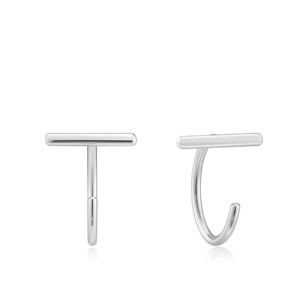 Ania Haie T-Bar Twist Earrings  -Silver Steve Lennon & Co Jewelers  New Hartford, NY