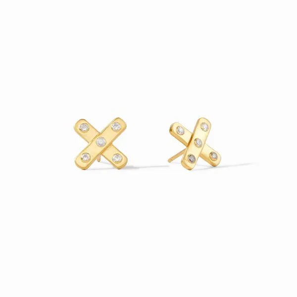 Julie VosParis X Stud Gold Cz Steve Lennon & Co Jewelers  New Hartford, NY