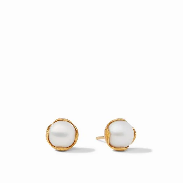 Julie Vos Penelope Stud Gold Pearl - Small Steve Lennon & Co Jewelers  New Hartford, NY