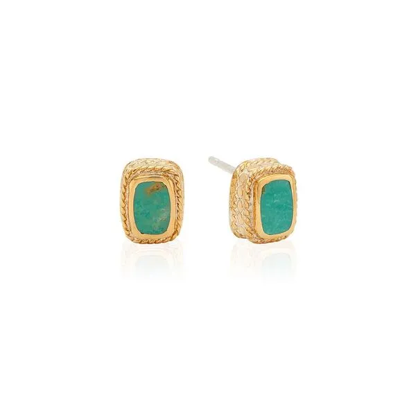 Anna Beck - Turquoise Cushion Stud Earrings Steve Lennon & Co Jewelers  New Hartford, NY
