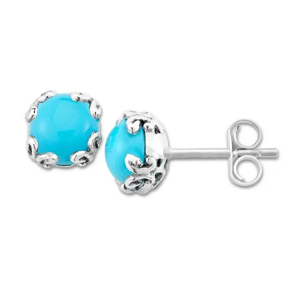 Samuel B. - SS 7MM ROUND SLEEPING BEAUTY TURQUOISE STUDS Steve Lennon & Co Jewelers  New Hartford, NY