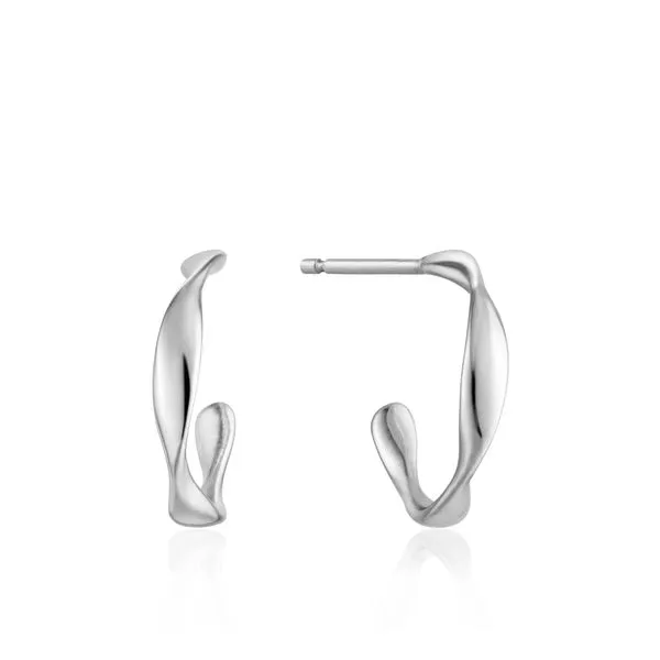 Ania Haie Twist Mini Hoop Earrings - Silver Steve Lennon & Co Jewelers  New Hartford, NY