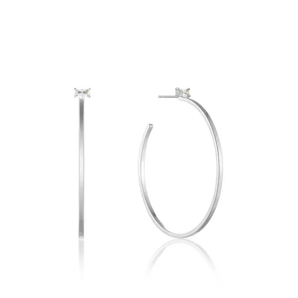 Ania Haie Glow Hoop Earrings - Silver Steve Lennon & Co Jewelers  New Hartford, NY