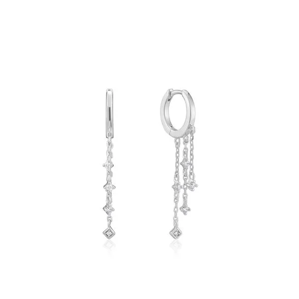 Ania Haie Sparkle Cascade Huggie Hoops - Silver Steve Lennon & Co Jewelers  New Hartford, NY