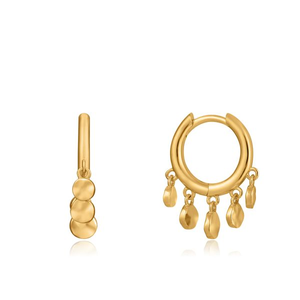 Ania Haie Mini Disc Huggie Hoop Earrings Steve Lennon & Co Jewelers  New Hartford, NY
