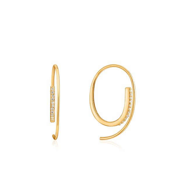 Ania Haie Gold Twist Through Sparkle Earrings S. Lennon & Co Jewelers New Hartford, NY