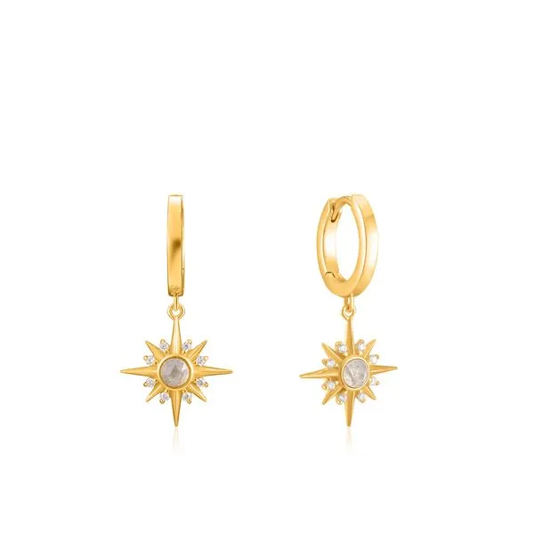 Ania Haie Midnight Star Huggie Hoop Earrings Steve Lennon & Co Jewelers  New Hartford, NY
