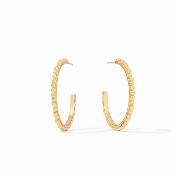 Julie Vos Colette Bead Hoop Gold Medium Steve Lennon & Co Jewelers  New Hartford, NY