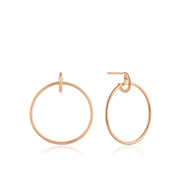 Ania Haie - Front Circle Earring Rose Gold Steve Lennon & Co Jewelers  New Hartford, NY