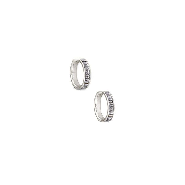 KS Sterling Silver Silver Hoop/Huggie Earrings Steve Lennon & Co Jewelers  New Hartford, NY