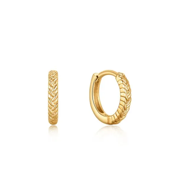 Ania Haie Gold Rope Hoop Earrings - gold plated over sterling silver Steve Lennon & Co Jewelers  New Hartford, NY