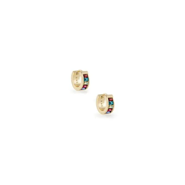 Kendra Scott Jack Huggie Earring Gold Jewel Tone Mix Steve Lennon & Co Jewelers  New Hartford, NY