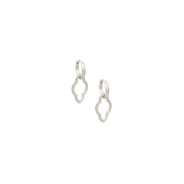 Kendra Scott Abbie Huggie Earrings Rhodium Metal Steve Lennon & Co Jewelers  New Hartford, NY