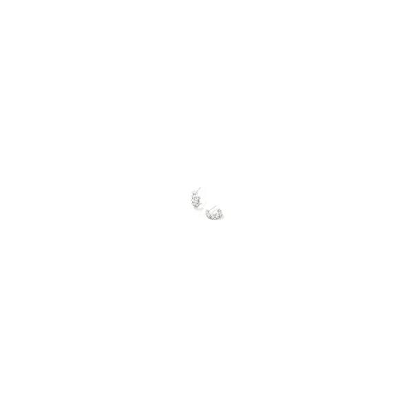 Kendra Scott Cailin Crystal Huggie Earrings Rhodium Metal White CZ Steve Lennon & Co Jewelers  New Hartford, NY