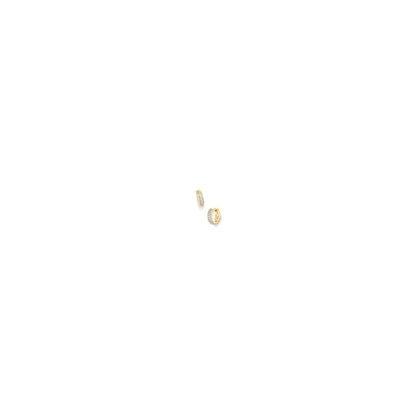 Kendra Scott Mikki Pave Huggie Earrings Gold Metal Steve Lennon & Co Jewelers  New Hartford, NY