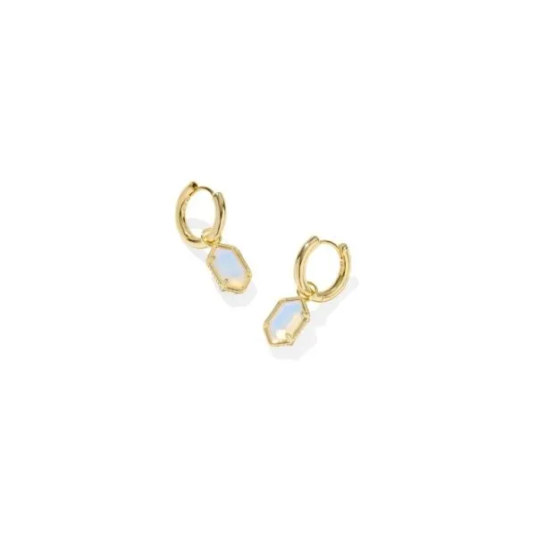 Kendra Scott Hallie Gold Opalite Illusion Huggie Earrings Steve Lennon & Co Jewelers  New Hartford, NY