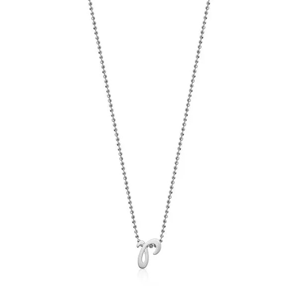 Alex Woo Little Autograph Silver Letter R Necklace Steve Lennon & Co Jewelers  New Hartford, NY