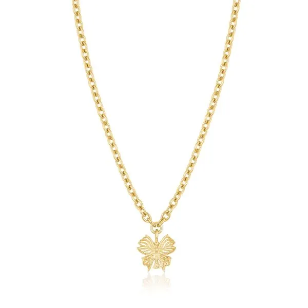 Ela Rae  Mini Butterfly Charm (10484) on Box Chain - 16