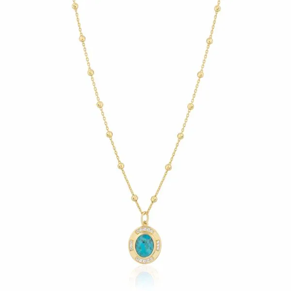 Ela Rae Lara - Gemtone Pendant Necklace - Turquoise - Steve Lennon & Co Jewelers  New Hartford, NY