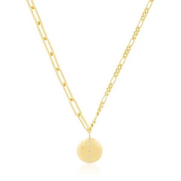 Ela Rae  Dara - Dome Disc Charm - White Zircon Pave - Steve Lennon & Co Jewelers  New Hartford, NY