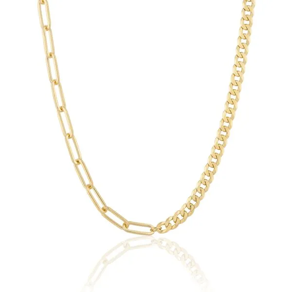 Ela Rae  Half & Half Necklace - Jumbo Rolo - Heavy Steve Lennon & Co Jewelers  New Hartford, NY