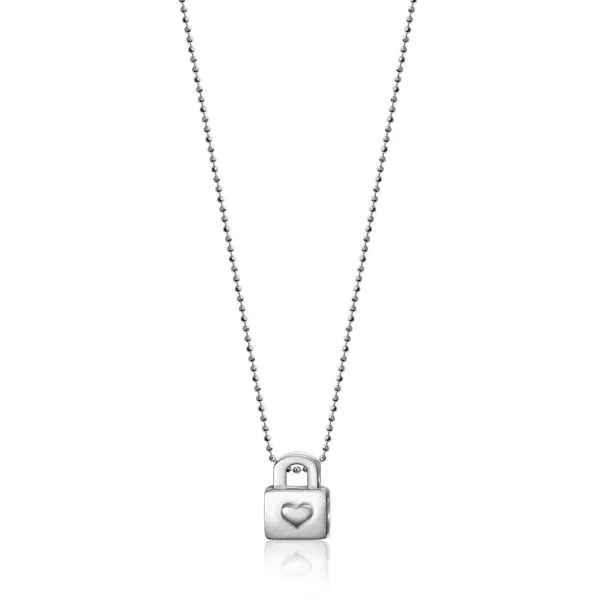 Alex Woo - Little Princess Sterling Silver Lock Necklace Steve Lennon & Co Jewelers  New Hartford, NY