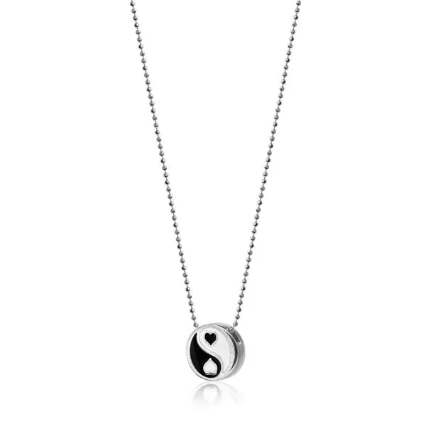Alex Woo - Little Wellness Sterling Silver and Enamel Yin Yang Necklace Steve Lennon & Co Jewelers  New Hartford, NY