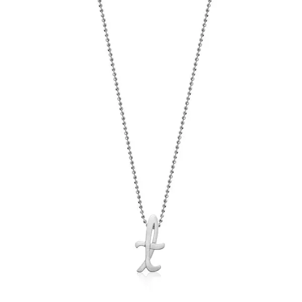 Alex Woo Little Autograph Silver Letter T Necklace S. Lennon & Co Jewelers New Hartford, NY