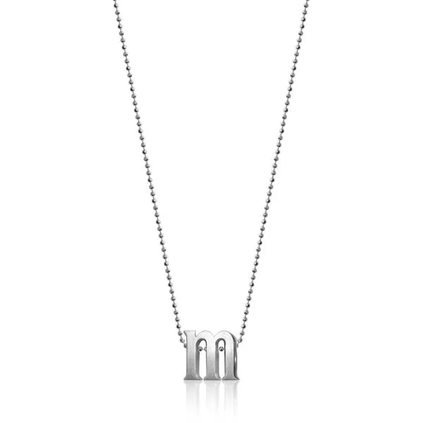 Alex Woo - Little Letter Sterling Silver M Necklace Steve Lennon & Co Jewelers  New Hartford, NY