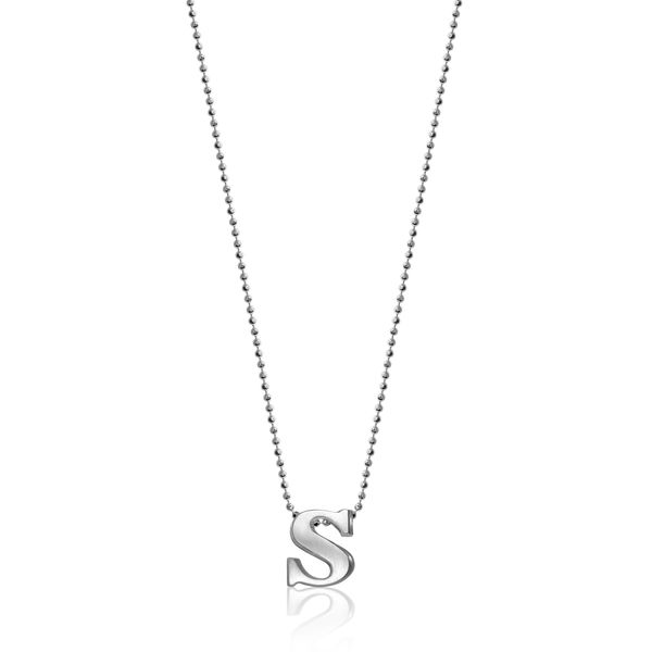 Alex Woo Little Letter Sterling Silver S Necklace Steve Lennon & Co Jewelers  New Hartford, NY