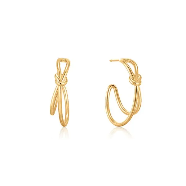 Ania Haie Gold Knot Pendant Necklace - 14k gold plated sterling silver Steve Lennon & Co Jewelers  New Hartford, NY