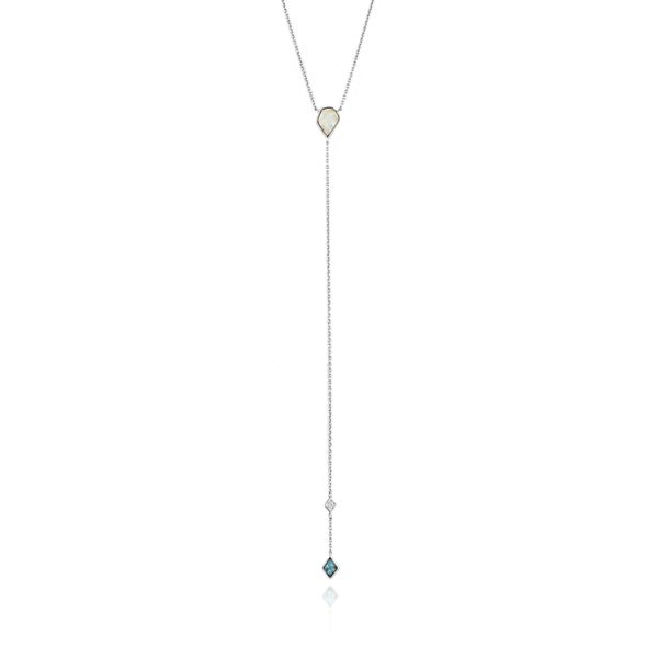 Ania Haie Turquoise And Opal Colour Necklace - rhodium plated on sterling silver S. Lennon & Co Jewelers New Hartford, NY