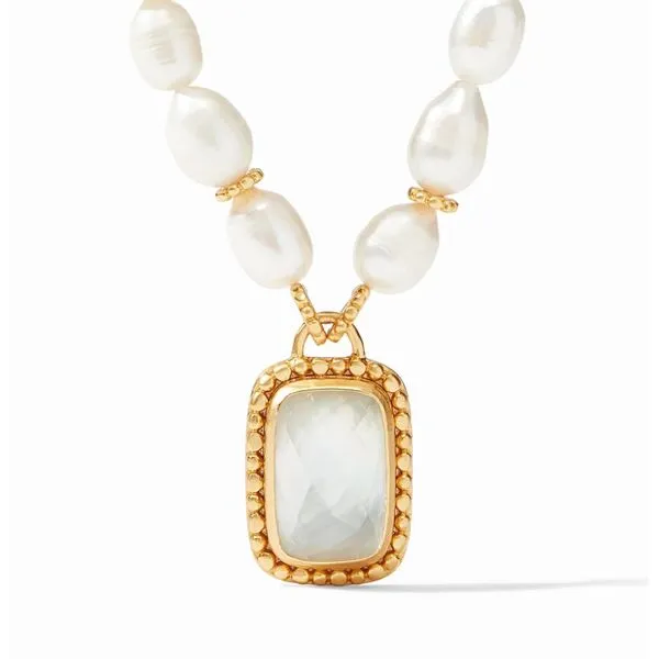 Julie Vos Marbella Statement Necklace - Iridescent Clear Crystal Steve Lennon & Co Jewelers  New Hartford, NY