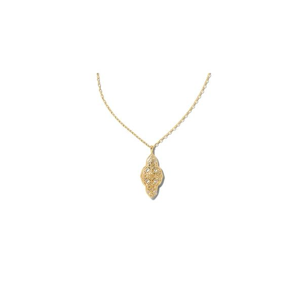 Kendra Scott Abbie Long Pendant Necklace Gold Metal Steve Lennon & Co Jewelers  New Hartford, NY