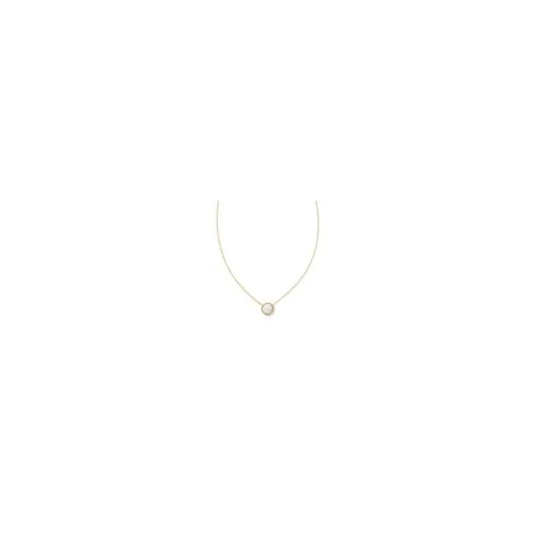 Kendra Scott Volleyball Gold Short Pendant Necklace in White Mother-of-Pearl Steve Lennon & Co Jewelers  New Hartford, NY