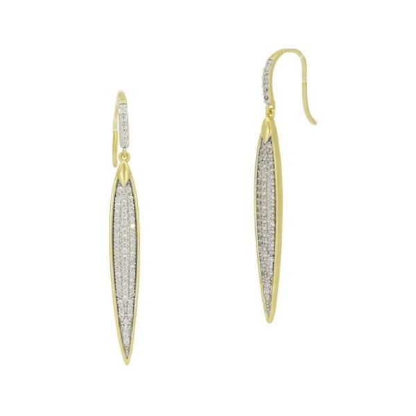 FREIDA ROTHMAN HOPE COLLECTION - PETALS AND PAVÉ LARGE HOOK EARRINGS Steve Lennon & Co Jewelers  New Hartford, NY