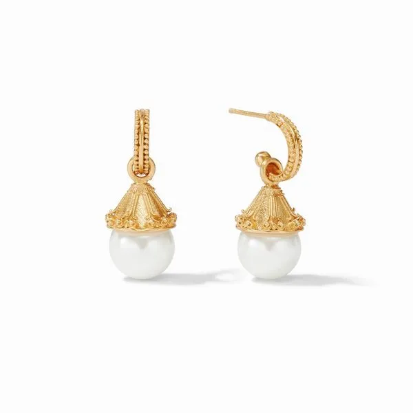 Julie Vos -  Meridian Pearl Hoop & Charm Earring Steve Lennon & Co Jewelers  New Hartford, NY