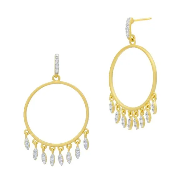 Freida Rothman - Blossoming Brilliance Open Hoop Earrings S. Lennon & Co Jewelers New Hartford, NY