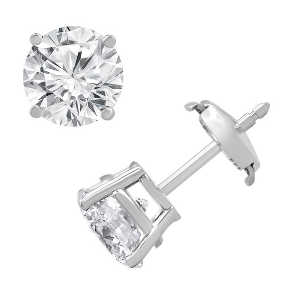 MR 14K White Gold Lab Grown Earrings Steve Lennon & Co Jewelers  New Hartford, NY