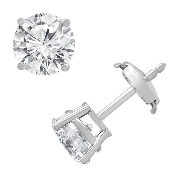 MR 14K White Gold Lab Grown Earrings Steve Lennon & Co Jewelers  New Hartford, NY