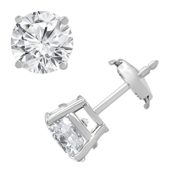 MR 14K White Gold Lab Grown Earrings Steve Lennon & Co Jewelers  New Hartford, NY