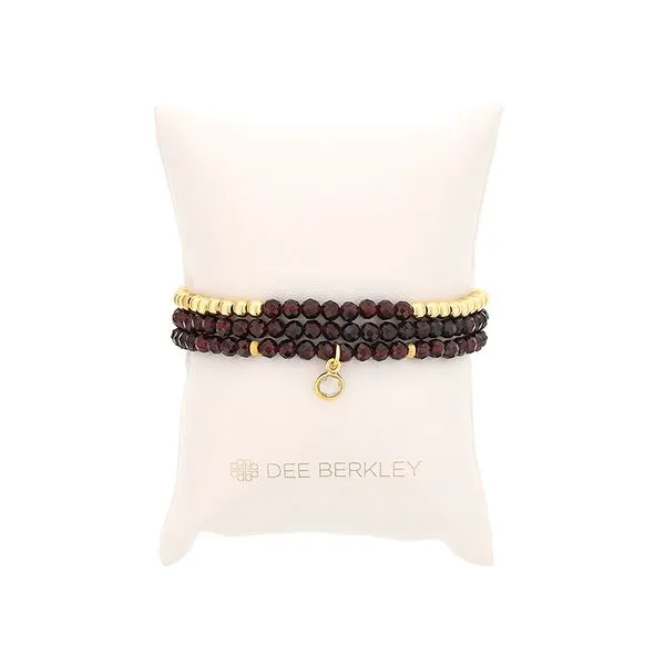 Dee Berkley - January Garnet Stackable Bracelets Steve Lennon & Co Jewelers  New Hartford, NY