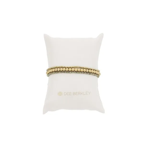 DEE BERKLEY SET OF 3: 1MM PYRTIE, 4MM GOLD FILLED BEADS AND 2MM PYRITE Steve Lennon & Co Jewelers  New Hartford, NY