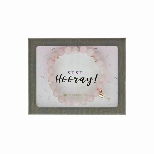DEE BERKLEY SIP SIP HOORAY GOLD WITH ROSE QUARTZ GEMSTONES Steve Lennon & Co Jewelers  New Hartford, NY