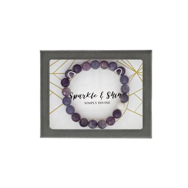 DEE BERKLEY SPARKLE AND SHINE LILAC JASPER WITH GOLD STERLING SILVER SHIMMER BEAD Steve Lennon & Co Jewelers  New Hartford, NY